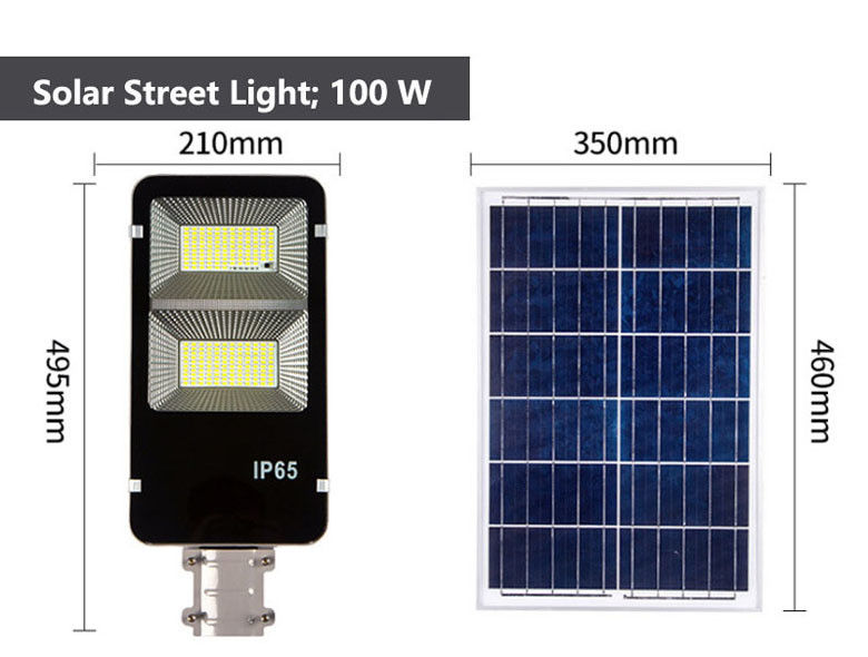 300W 400W IP65 방수 알루미늄 태양광 LED 스트리트 라이트 원격 제어 및 전구