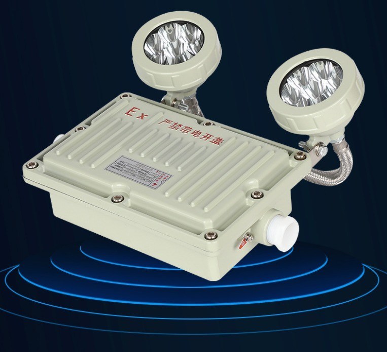 2 × 8W 사양 재충전 가능한 두 개의 헤드 출구 조명 폭발 방지 비상 조명 LED 조명