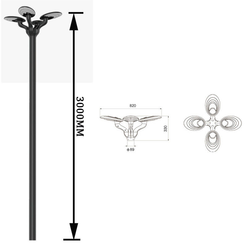 정원 조명 고극 조명 2.5-3.5m 40-60W LED 태양광 거리 조명 제품 무게 23kg