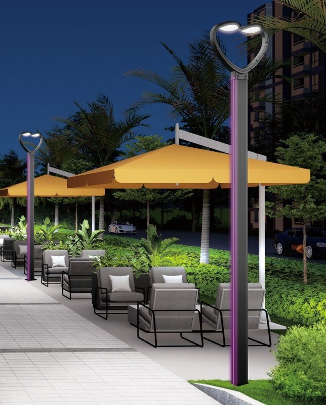 야외 LED 정원 조명 6000K 낮 빛 경고 및 다이  casting 알루미늄 막대